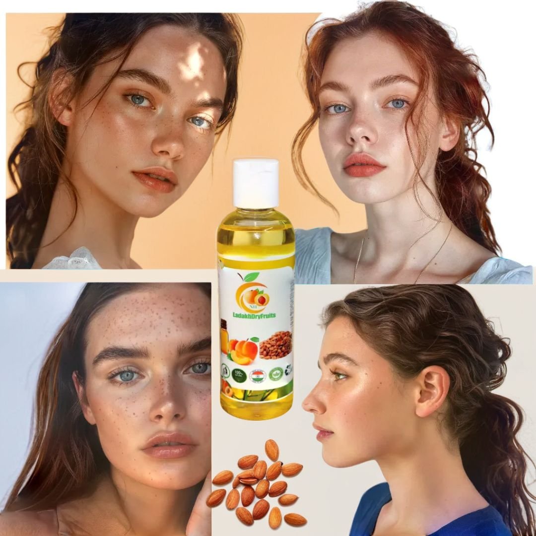 Ladakh Dry Fruits 100% Pure Organic Apricot Oil (Khubani Oil) – Cold Pressed Natural Skin & Hair Oil – 50ml - Image 2