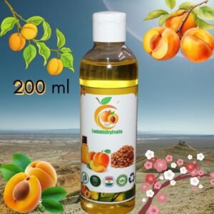 Buy 100% Pure Organic Apricot Oil (Khubani Oil) 200ml by Ladakh Dry Fruits. Cold-pressed, chemical-free oil for skin, hair & body massage. Order online now.