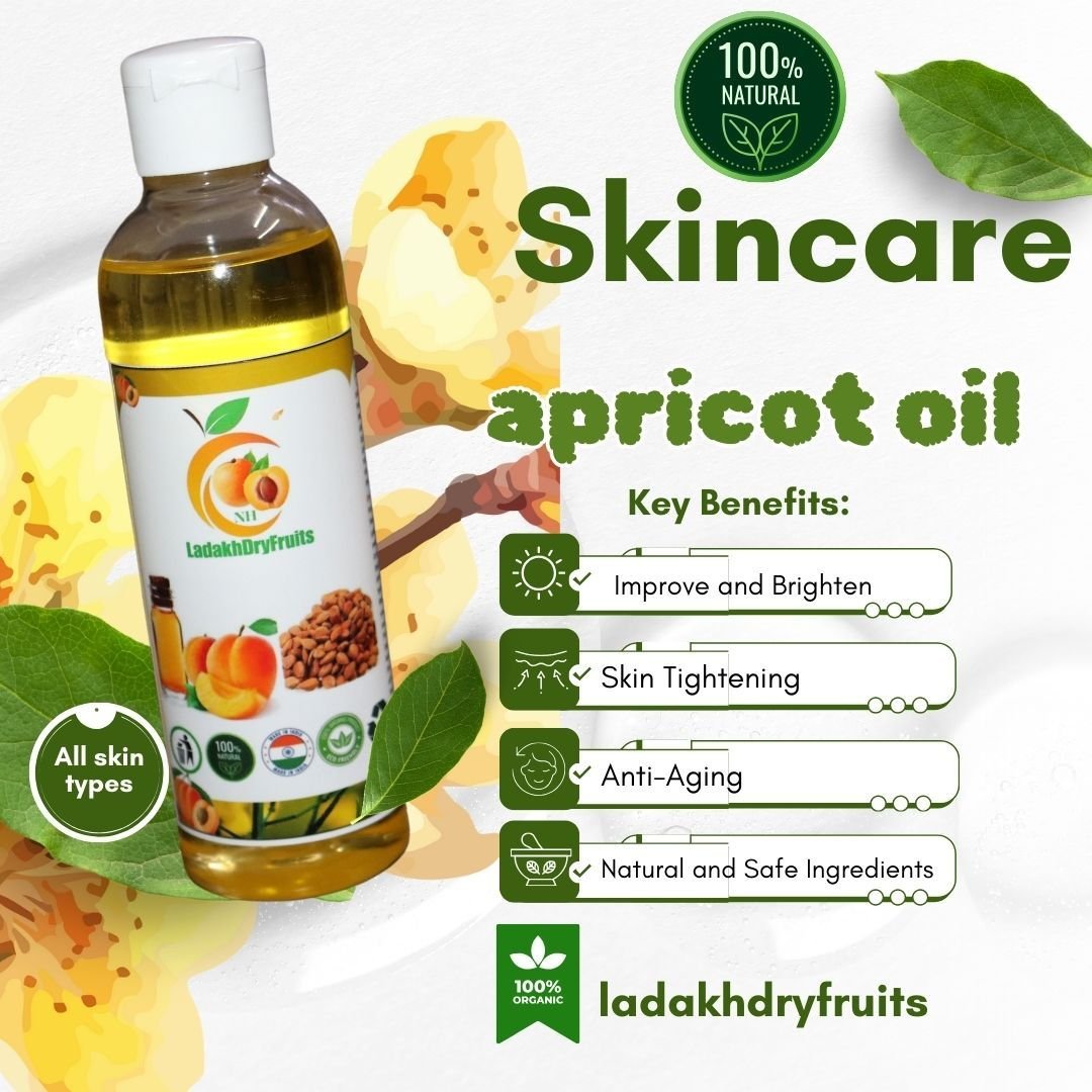 Ladakh Dry Fruits 100% Pure Organic Apricot Oil (Khubani Oil) – Cold Pressed Natural Skin & Hair Oil – 50ml - Image 6