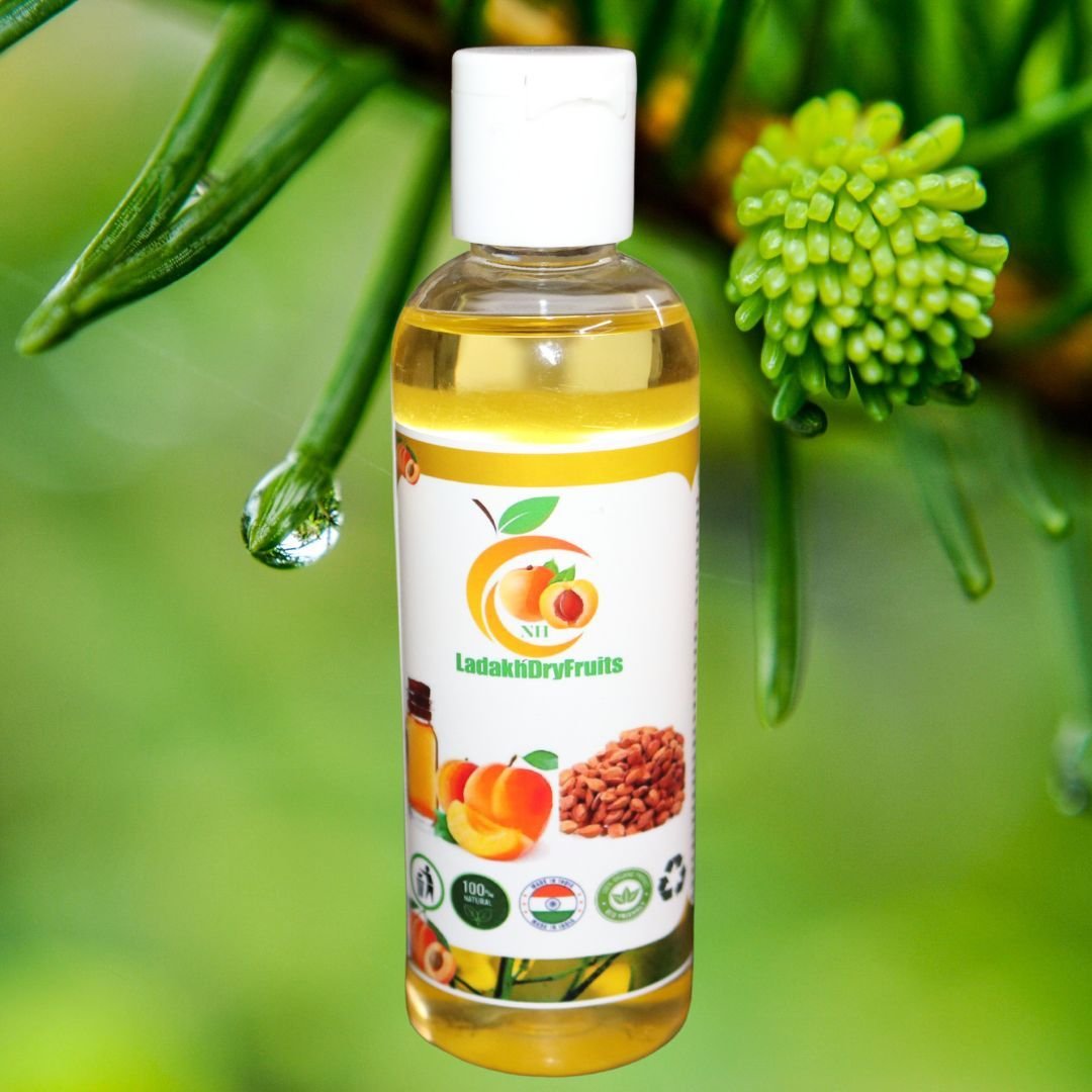 Ladakh Dry Fruits Organic Apricot Oil (Khubani Oil) – Cold Pressed | Skin, Hair & Massage |200ml - Image 4