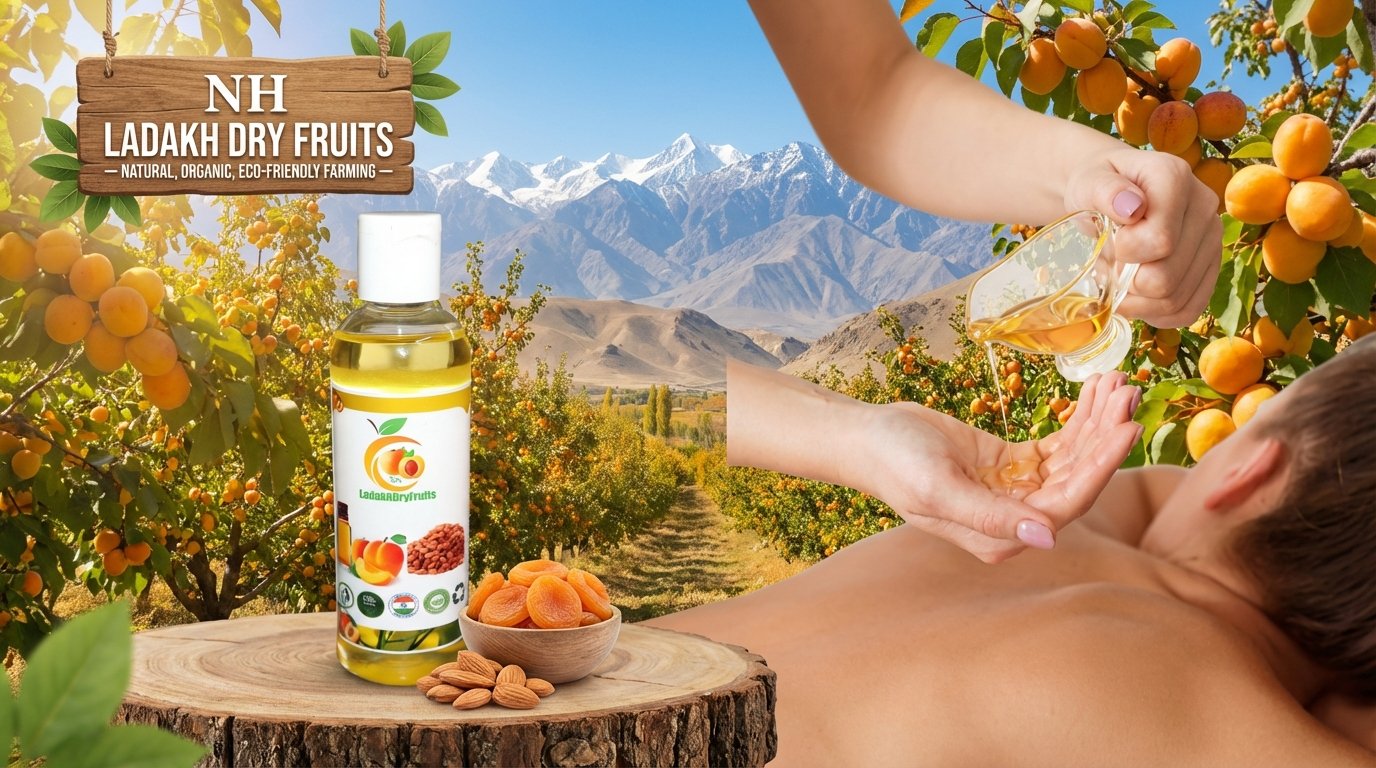 Ladakh Dry Fruits Organic Apricot Oil (Khubani Oil) – Cold Pressed | Skin, Hair & Massage |200ml - Image 2
